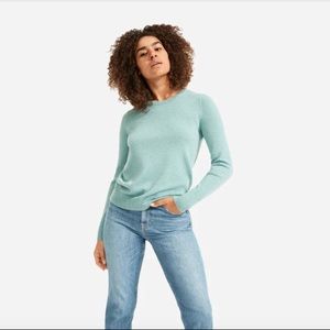 Everlane Cashmere Crew Heathered Jade